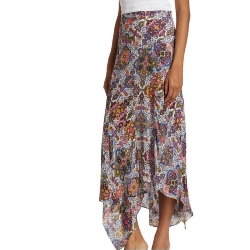 VERONICA BEARD Mac Handkerchief Midi Skirt